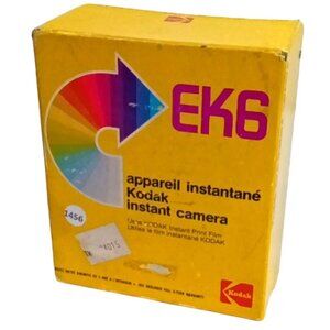 Vintage Kodak EK6 Instant Camera, Appareil Instantane, Original Box &‎ Manual